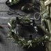 Adventslysestake, rund, svart, med fot