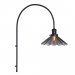 August vegglampe, svart, plissert, 25 cm – Pr Home
