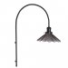 August vegglampe, svart, plissert, 25 cm – Pr Home