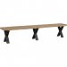 Ross-benk i gjenvunnet tre, 230 cm, Trademark Living