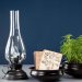Lampe, elektrisk, antikkbrun