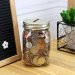 Mason jar-spareboks med lokk – Spareboks med lokk – Bred åpning
