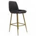 Barstol Comfort, matt svart skinn, Trademark Living