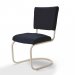 Retro stol creme swing enfärgad navy