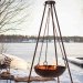 BARBEQUE Grillkurv Ø 80 cm med stativ, brun