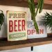Plakatskilt «Free beer tomorrow...» 20 x 30 cm