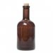 Glassflaske med kork, mørkebrun, 400 ml