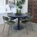 Spisestol Diner grønn/messing med armlener fra Trademark Living