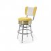 Diner barstol vintage 66 cm med rygg gul