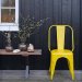 Spisestol «Living» med høy rygg, gul, Trademark Living