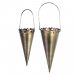 Strut-julepynt i antikmessing, 22 cm