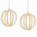 Julekuler, 2-pakning, perler og gull, 8 cm