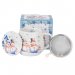Julekrus med tesil og lokk – Snømenn