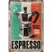 Metallskilt «Espresso» 20 x 30 cm