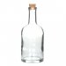 Glassflaske med kork, gjennomsiktig, 400 ml