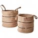 Kurvsett Jute, 2 sett, natur/svart