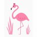 Kort til bursdagen til en gutt med flamingo