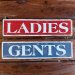 Metallskilt «Ladies» 40 x 10 cm