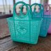 Liten strandveske i plast – Mint