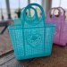Liten strandveske i plast – Blå