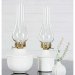 Lysestake for varmelys, emalje, Iris Hvit