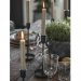 lysestake i metall, svart, medium