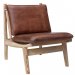 Loungestol med tre og skinnputer fra Trademark Living