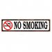 Metallskilt «No Smoking» 40 x 10 cm