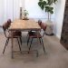Spisestol «Diner» brun/svart med armlener fra Trademark Living
