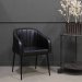 Spisestol Queens i svart skinn fra Trademark Living