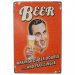 Plateskilt «Beer making you see double...» 20 x 30 cm
