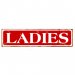 Metallskilt «Ladies» 40 x 10 cm