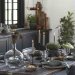Lysestake i metall, svart, stor