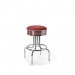 Diner barstol retro 66 cm utan rygg mörkröd