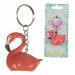 Nøkkelring med rosa flamingo
