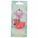 Nøkkelring med rosa flamingo