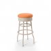 Diner barstol Creme vintage utan rygg orange