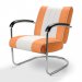 Diner stol retro med armstöd orange