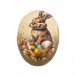 Påskeegg i gammeldags stil, 15 cm, «Lovely bunnie», beige, 1 stk.