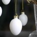 Påskeegg i glass, hvite, 6,5 cm, 6-pakning
