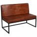 Perry-loungesofa i skinn og jern fra Trademark Living