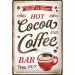 Plakatskilt med «Hot Cocoa and Coffee», 20 x 30 cm