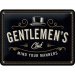 Metallskilt «Gentlemens Club», 15 x 20 cm