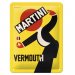 Metallskilt «Martini Vermouth Waiter», 15 x 20 cm