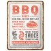 Metallskilt «BBQ Rules», 15 x 20 cm