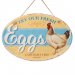 Metallskilt «Eggs» med oppheng, 30 x 20 cm