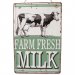 Plateskilt med henger «Farm Fresch milk»... 26 x 40 cm