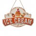 Plateskilt med hengeslynge «Ice Cream», 20 x 30 cm