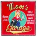 Veggdekorasjon av metall, Moms, Garage, 40 x 40 cm