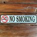 Metallskilt «No Smoking» 40 x 10 cm